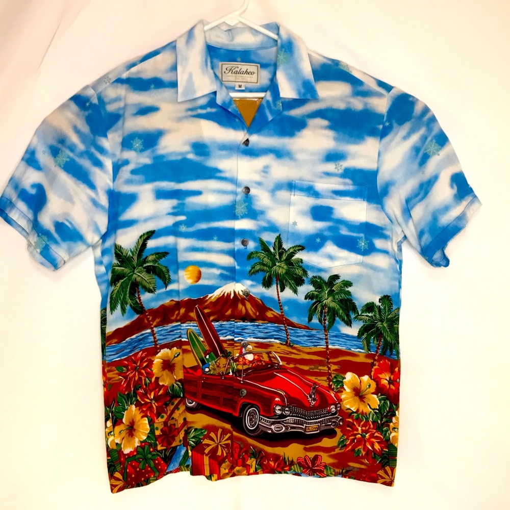 Christmas Kalaheo Men’s Hawaiian Shirt Medium